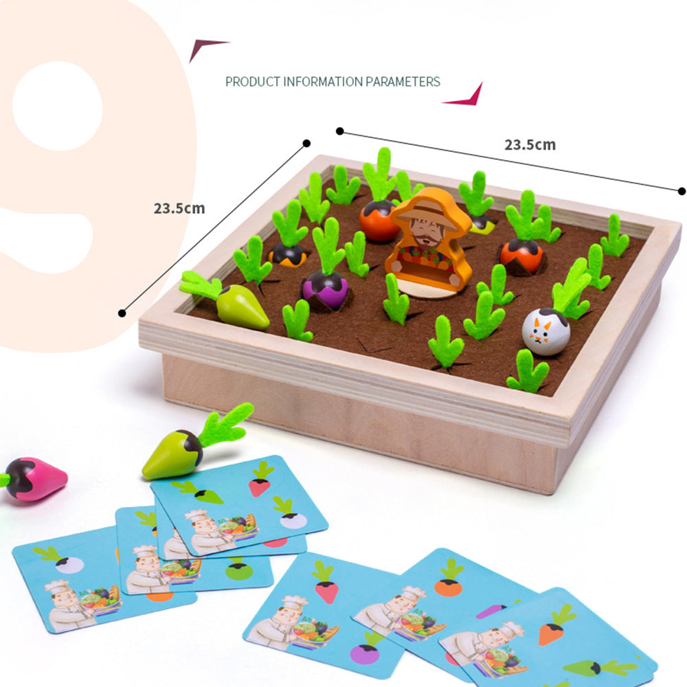 Montessori Wooden Vegetable Memory Game