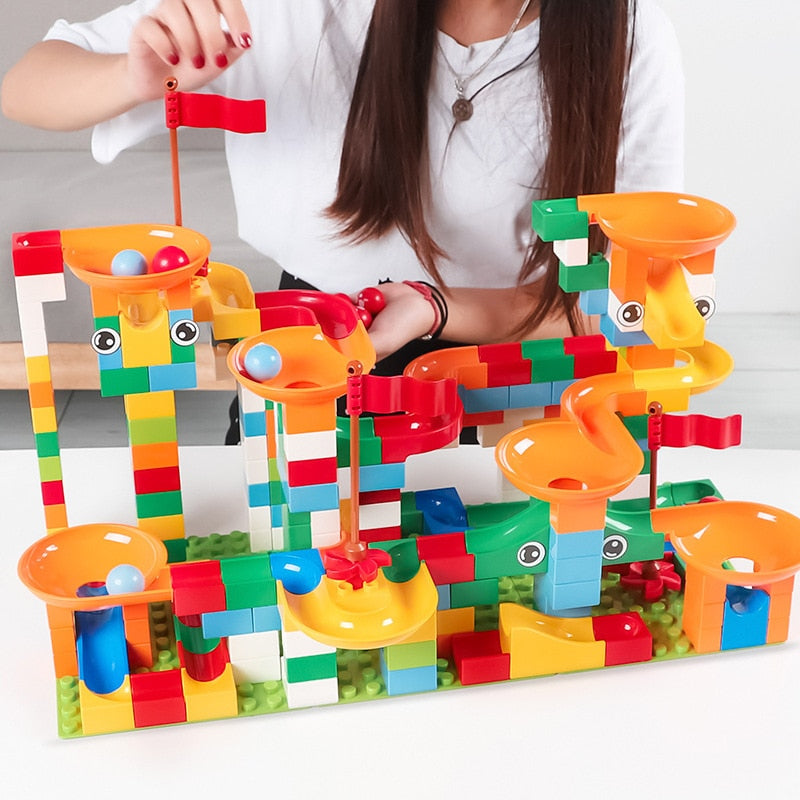 Building Blocks Marble Race Run Maze