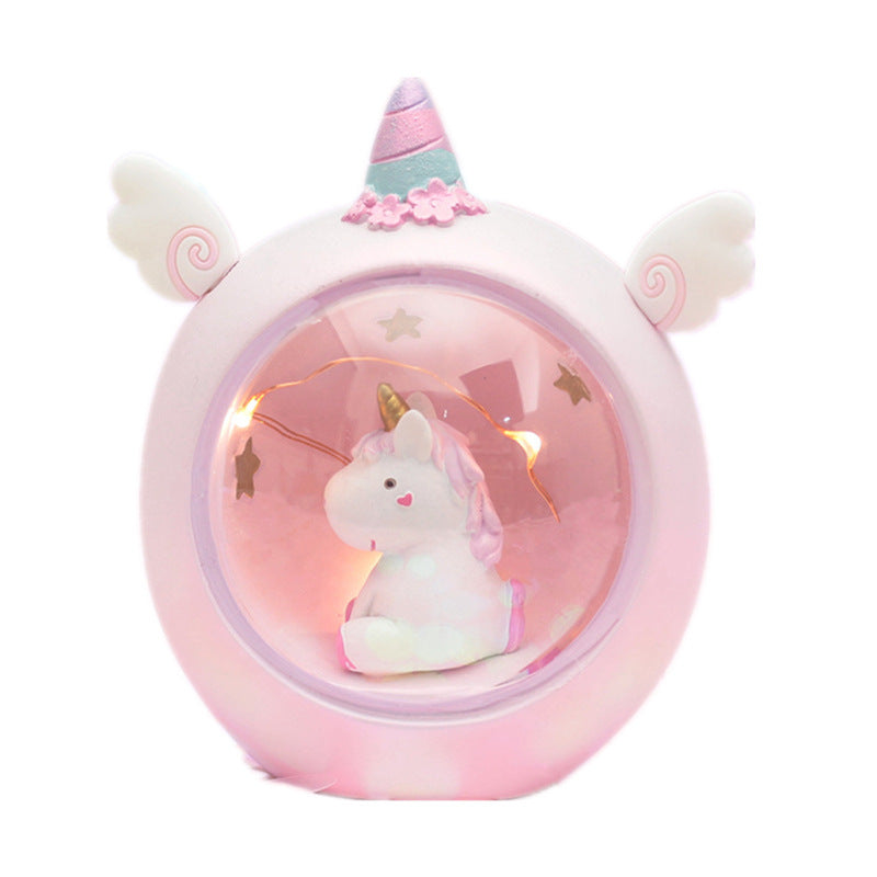 Round Unicorn Night Light LED