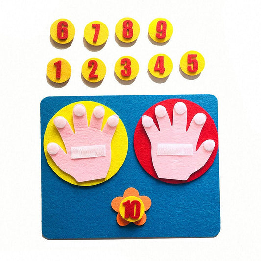 Handmade Felt Fingers and Numbers Math Toy