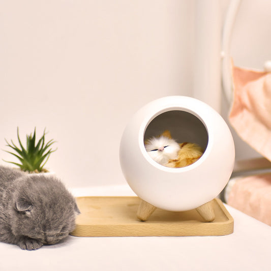 Cute Little Cat House Night Light w/USB Charging