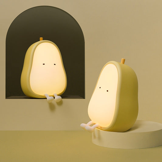 Pear Shaped Dimming Two-Color Temperature Night Light