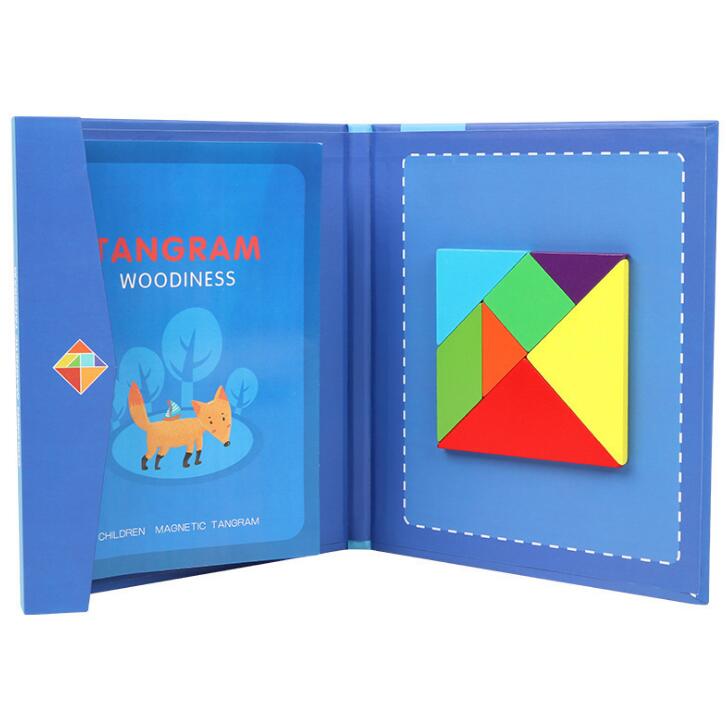 Magnetic Tangram Jigsaw Puzzle Portable Book