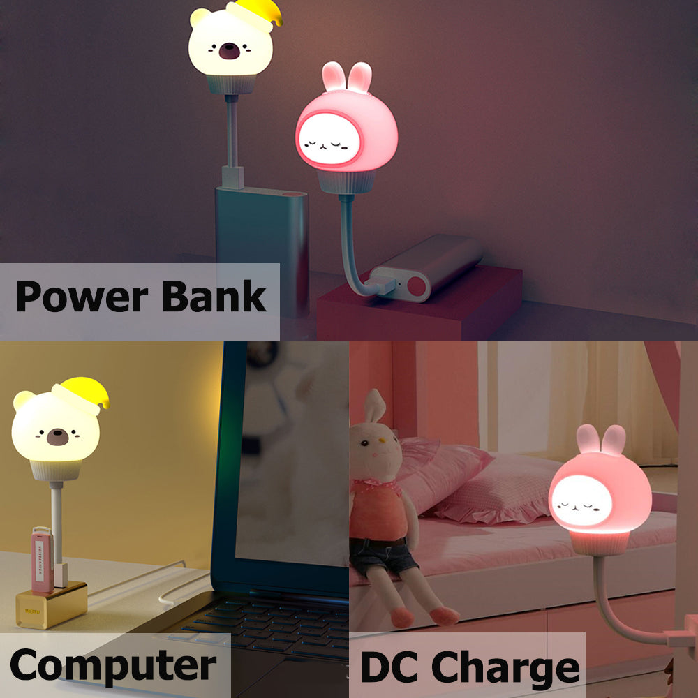 USB Bear, Rabbit, Kitten, Duckling Remote Control Night Light