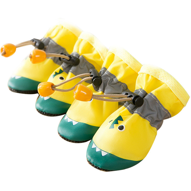 4pcs Crocodile Dog Soft-Soled Shoes