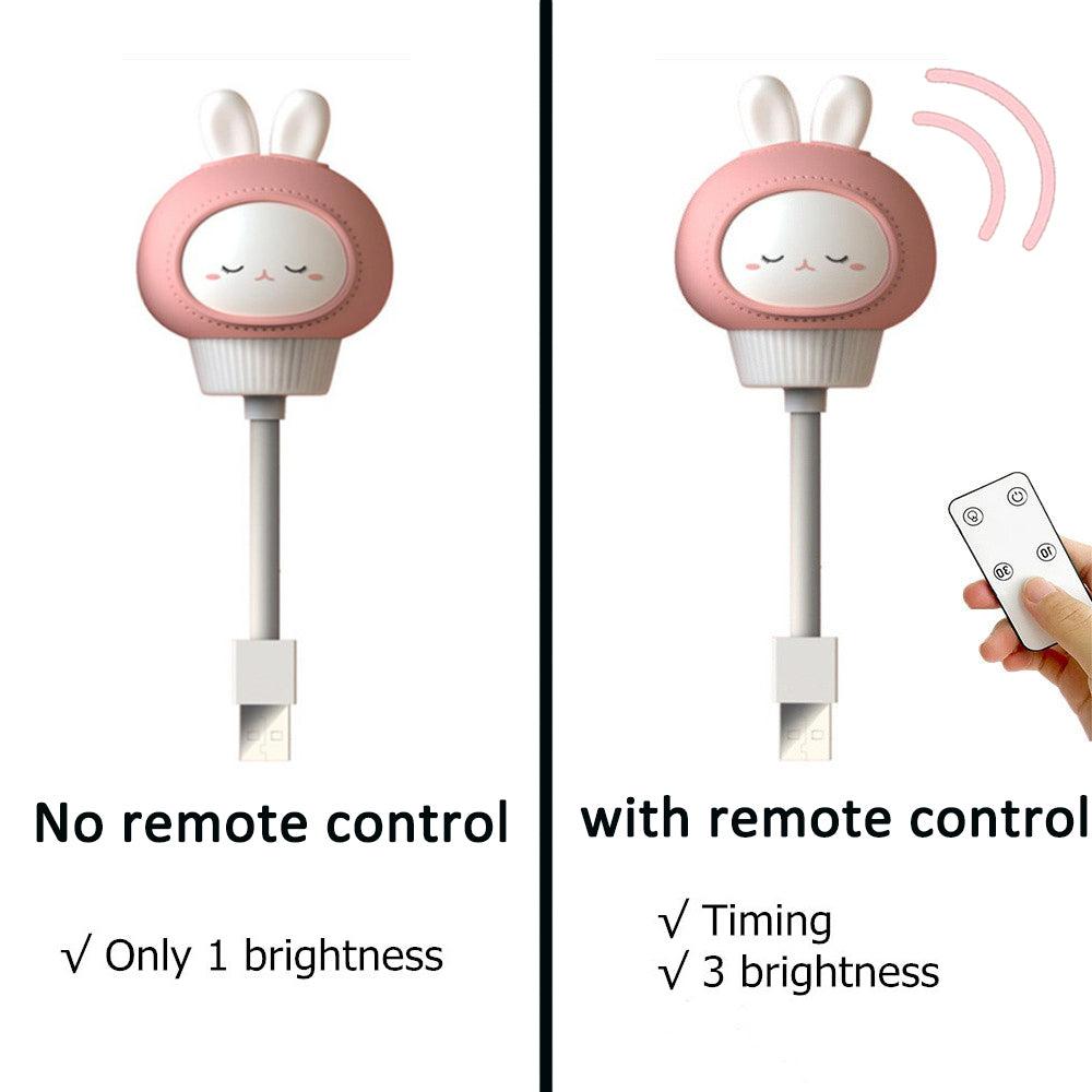 USB Bear, Rabbit, Kitten, Duckling Remote Control Night Light