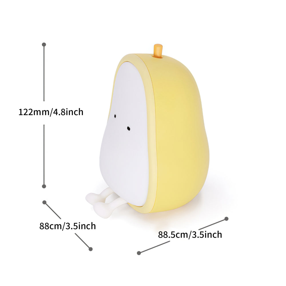 Pear Shaped Dimming Two-Color Temperature Night Light