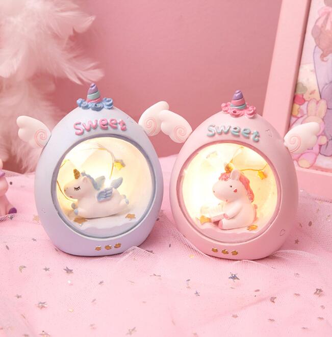 Round Unicorn Night Light LED