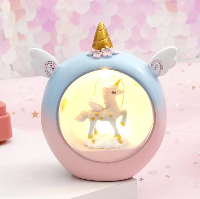 Round Unicorn Night Light LED