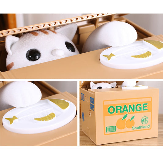 Automated Cat Steal Coin Bank Moneybox Saving Box