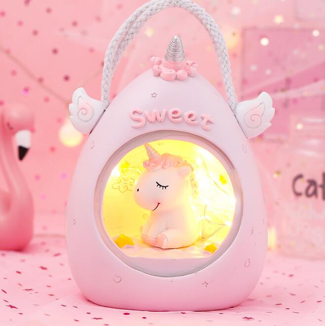 Round Unicorn Night Light LED