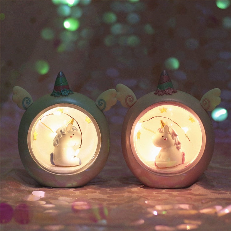 Round Unicorn Night Light LED