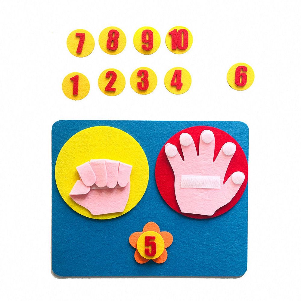 Handmade Felt Fingers and Numbers Math Toy