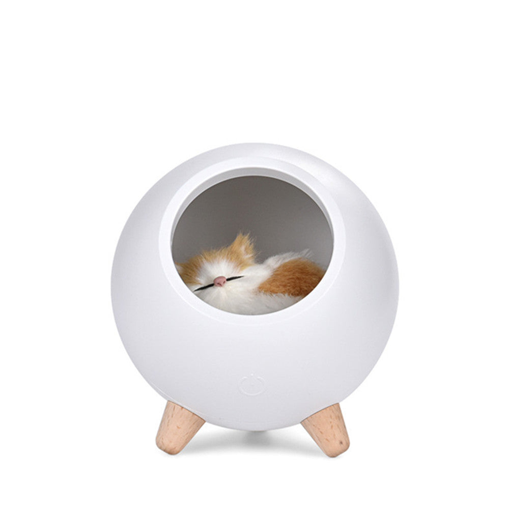 Cute Little Cat House Night Light w/USB Charging