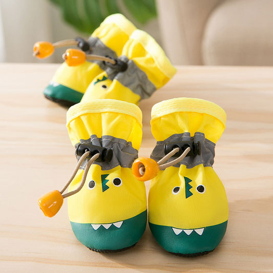 4pcs Crocodile Dog Soft-Soled Shoes