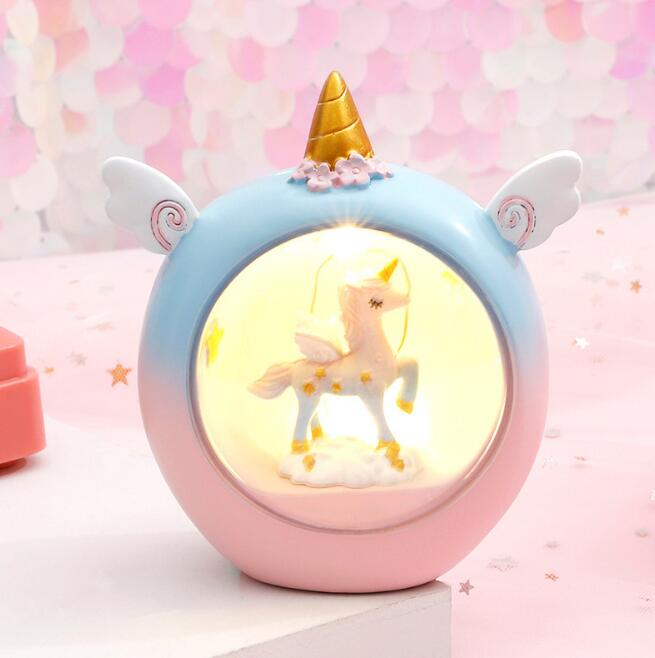 Round Unicorn Night Light LED