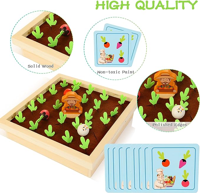 Montessori Wooden Vegetable Memory Game