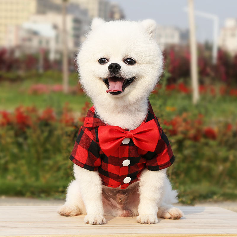 Dog Plaid Button up Shirt