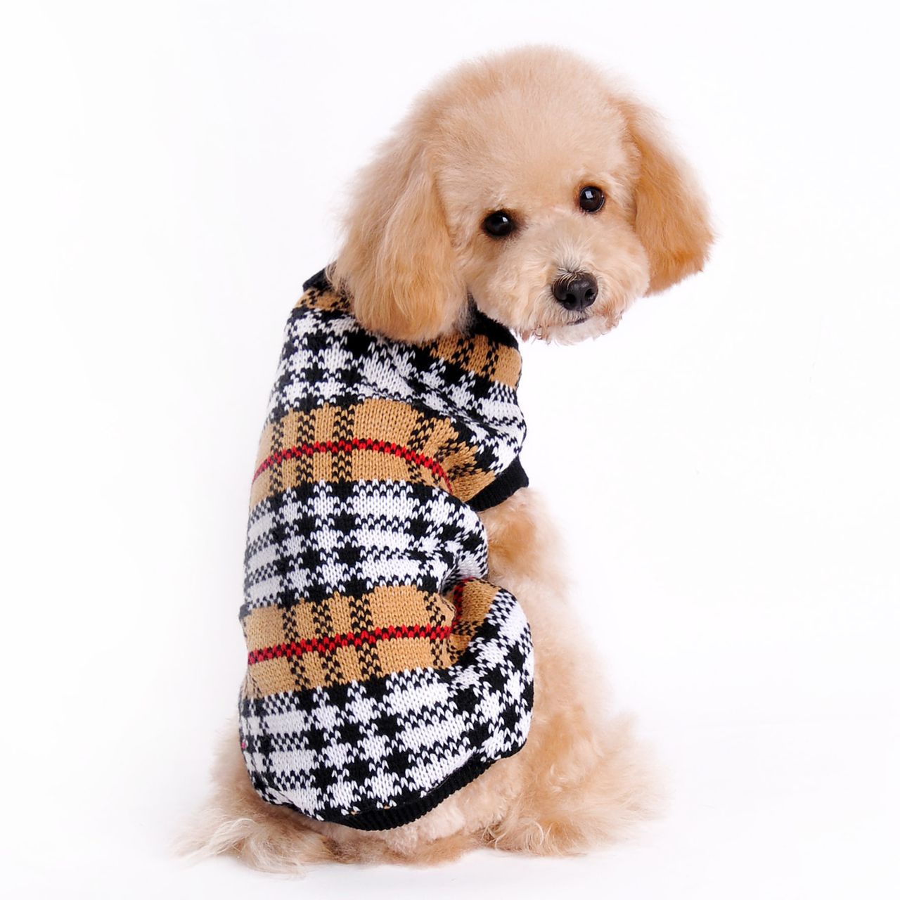 Classic Plaid Pattern High-End Pet Sweater