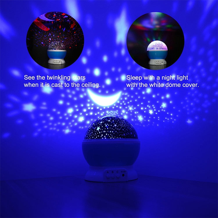 LED Rotating Starry Night Light Projector 360° Rotation