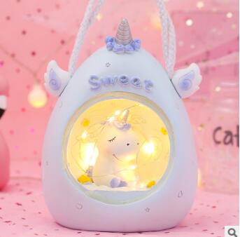 Round Unicorn Night Light LED