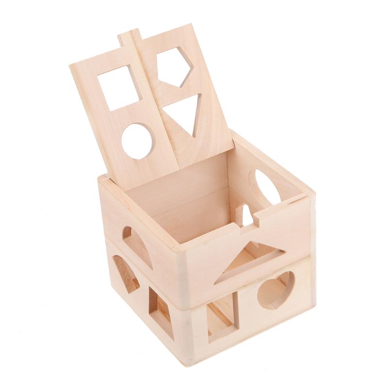 13 Holes Intelligence Shape Sorter Wooden Box