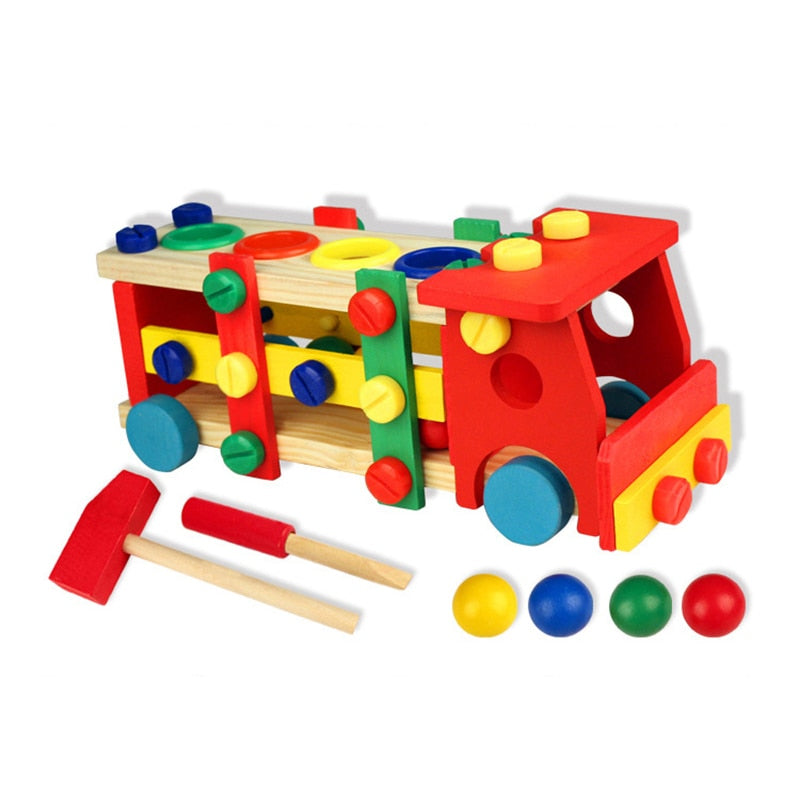 Wooden Tool Box Or Bus DIY Assembling Toys