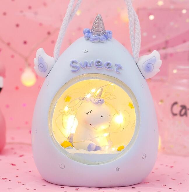 Round Unicorn Night Light LED