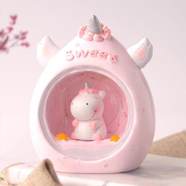 Round Unicorn Night Light LED