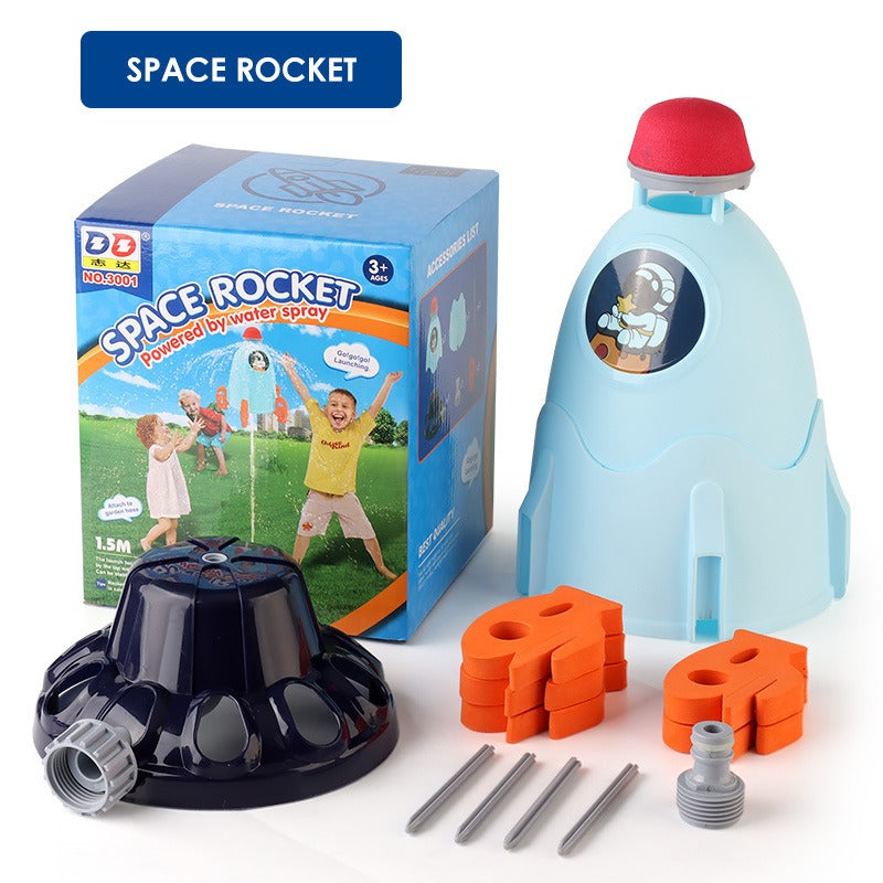 Outdoor Lift-Off Water Space Rocket Sprinkler