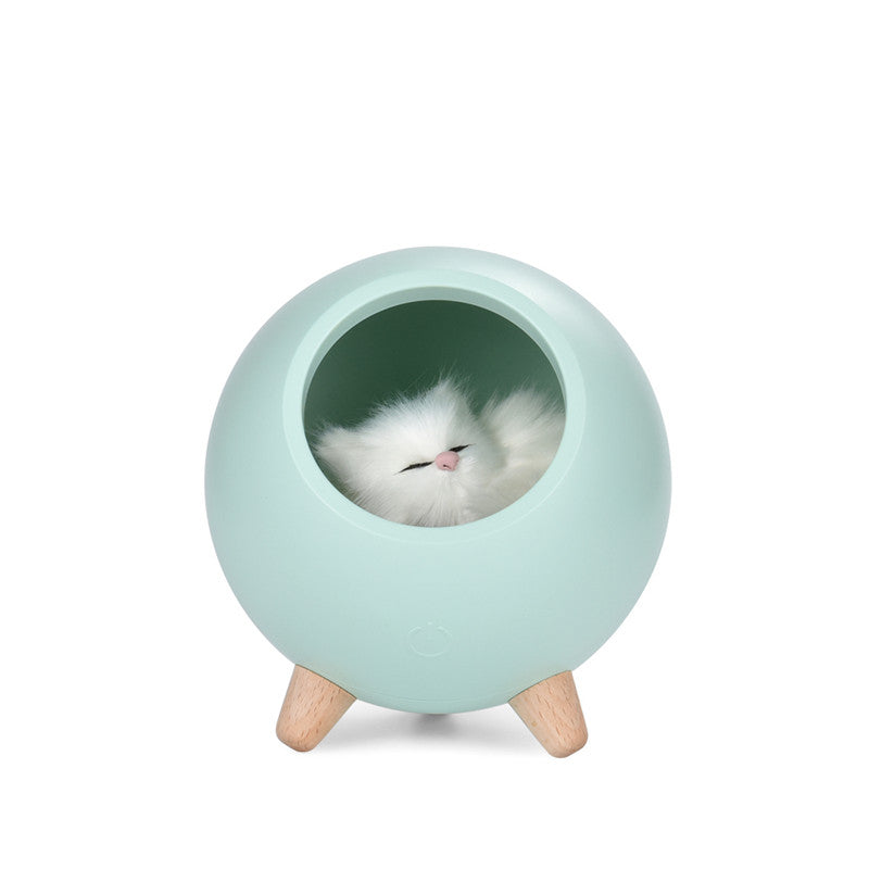 Cute Little Cat House Night Light w/USB Charging