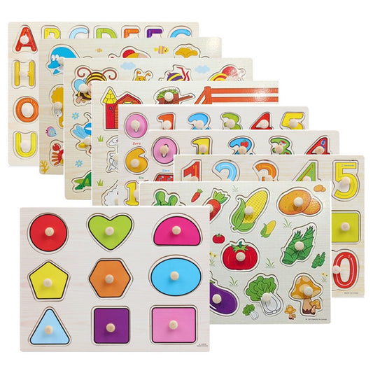 Wooden Peg Puzzle 20 Different Themes