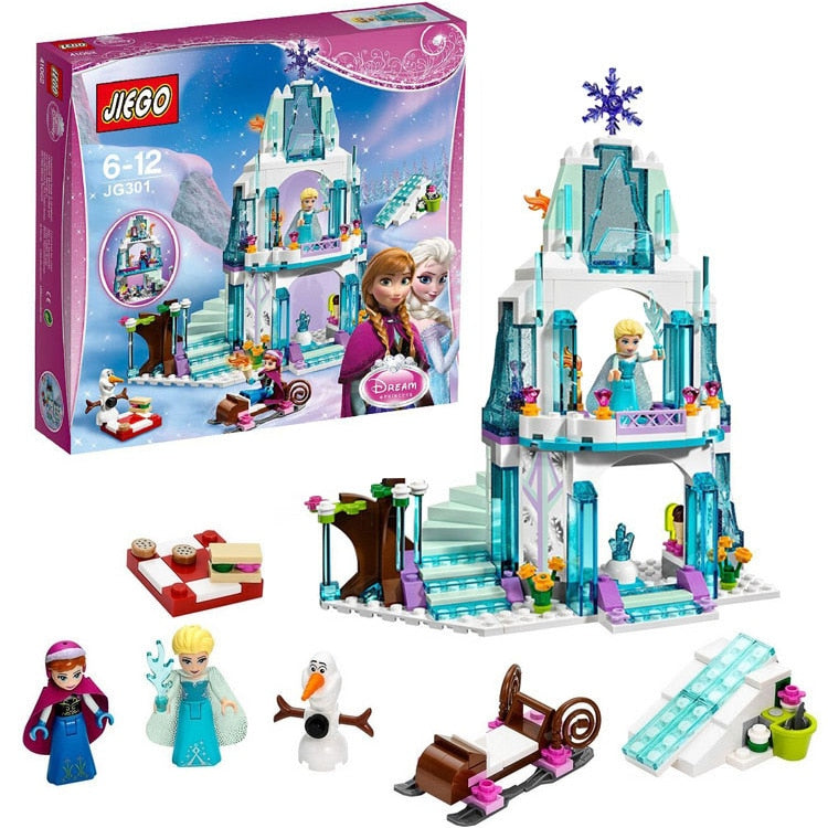 Frozen Snow World Series The Elsa`s Magical Ice Castle Building Blocks Set