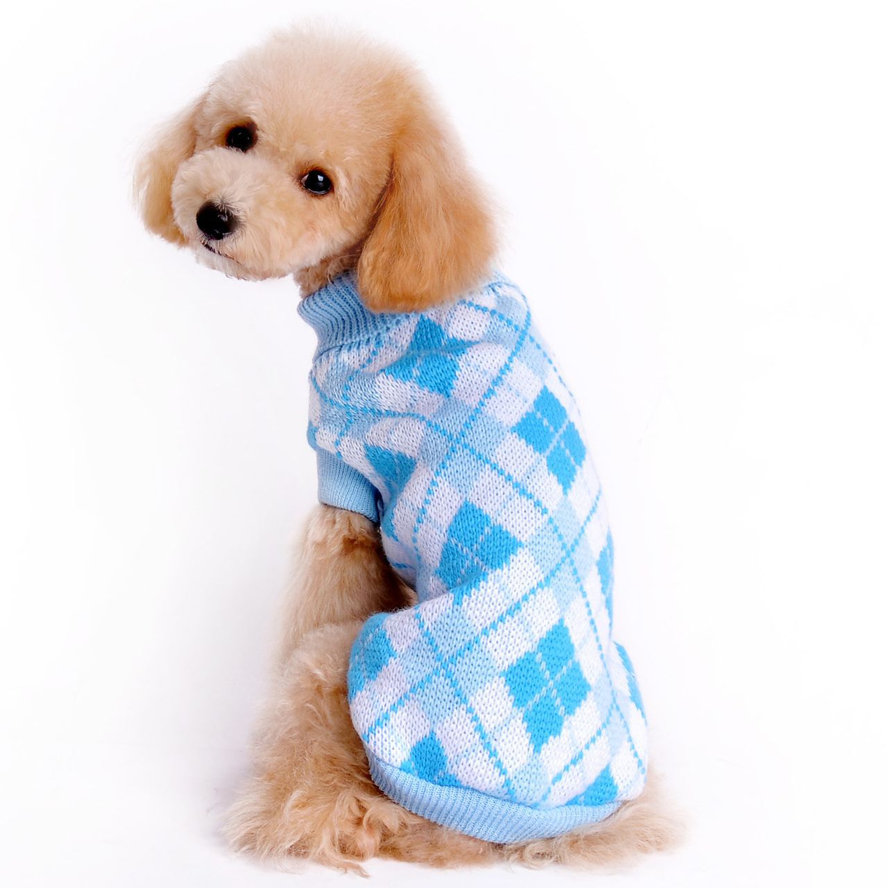 Geometric Rhombus Dog Knitted Sweater