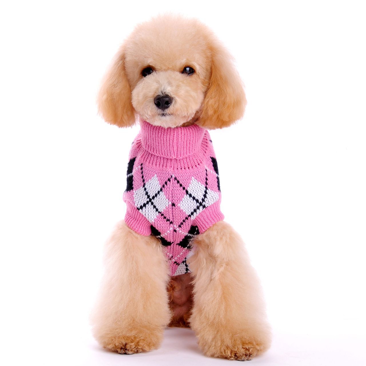 Geometric Rhombus Dog Knitted Sweater