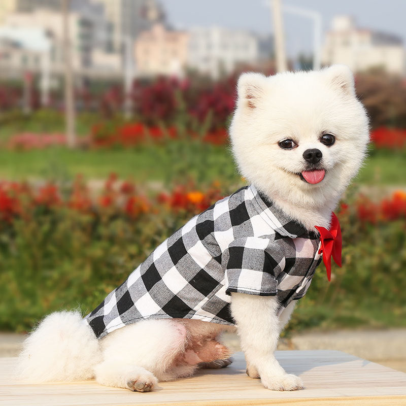 Dog Plaid Button up Shirt