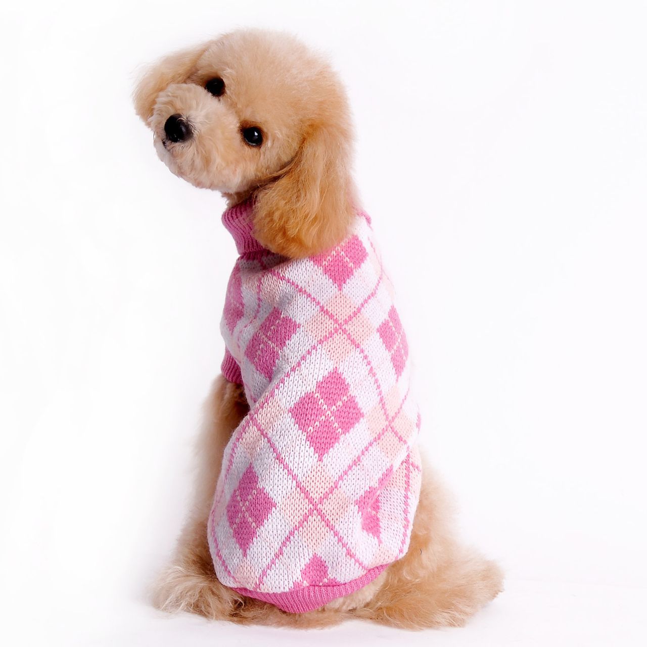 Geometric Rhombus Dog Knitted Sweater