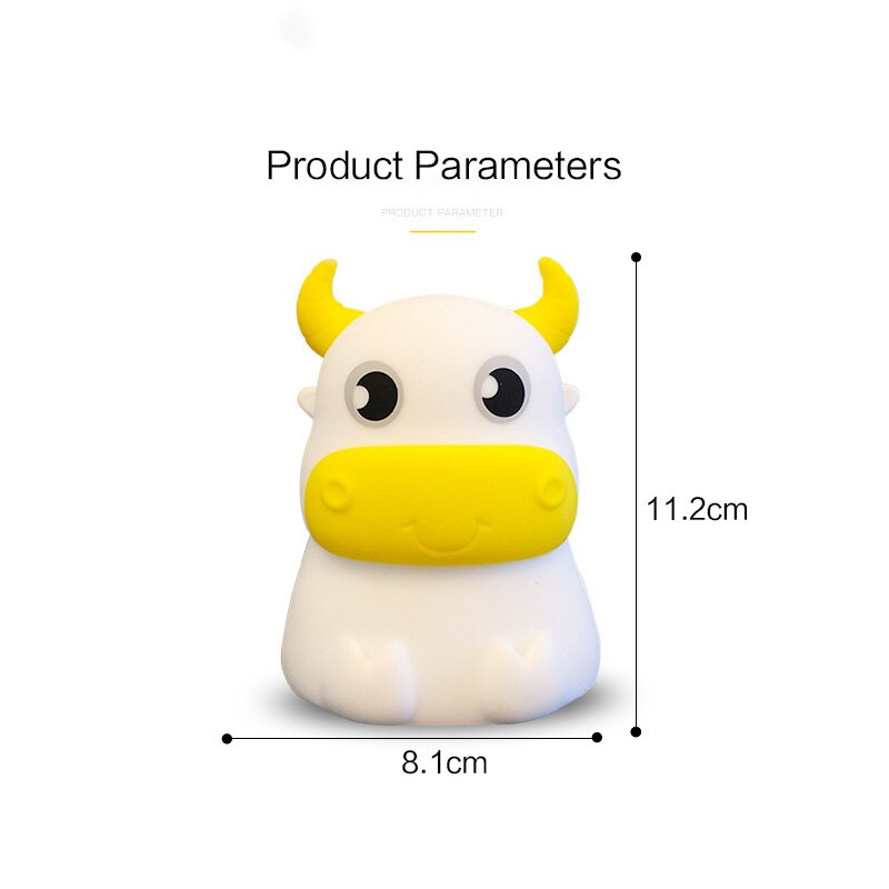 Cow silicone LED night light