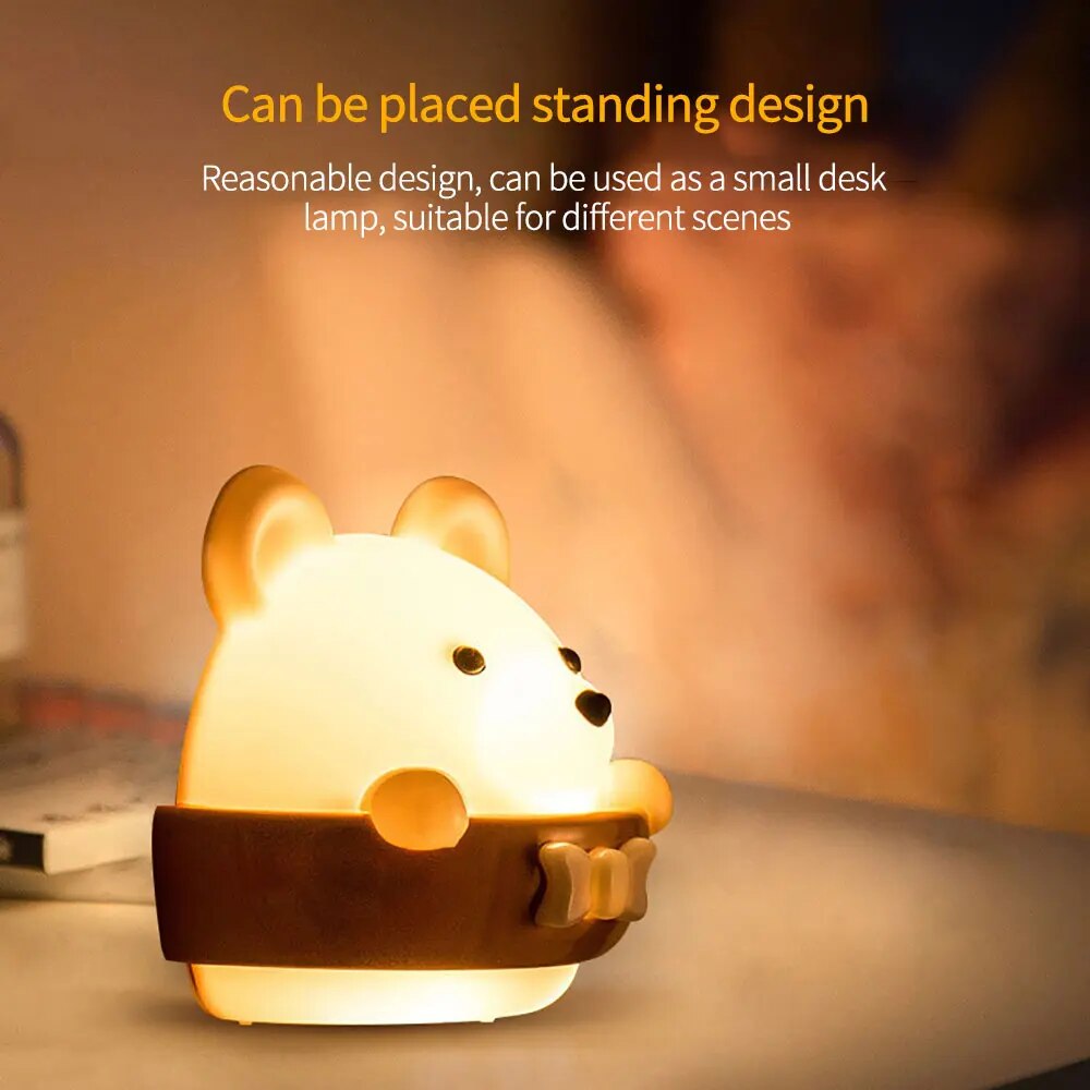 Cute Bear LED Night Light Remote Control