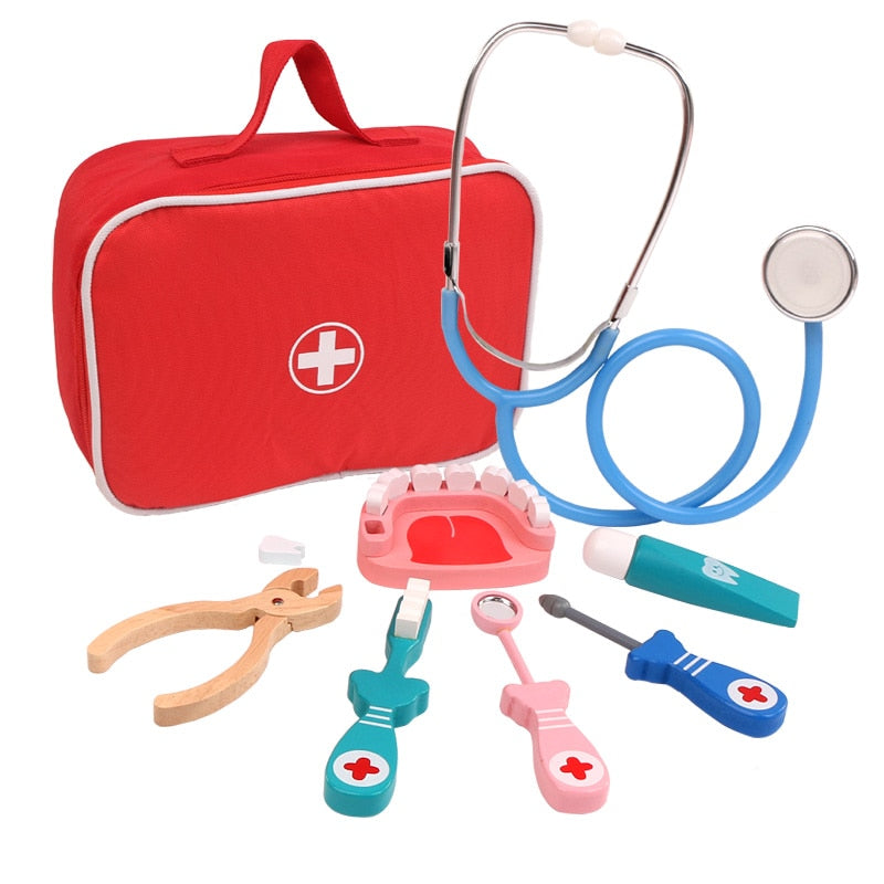 Wooden Doctor Kit Pretend Play