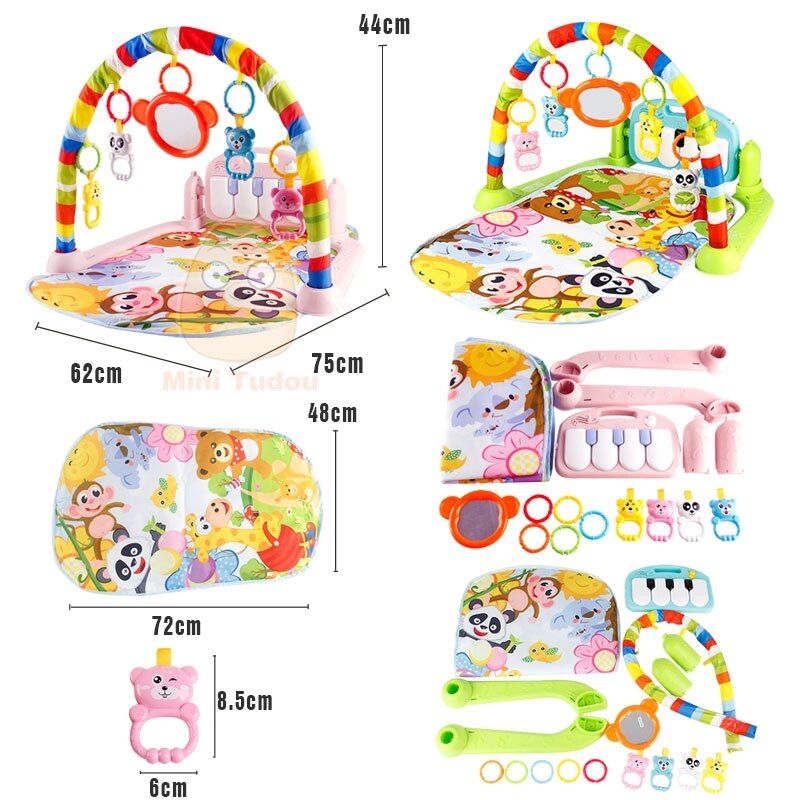 Baby Gym and Music Play Mat With Piano Keyboard