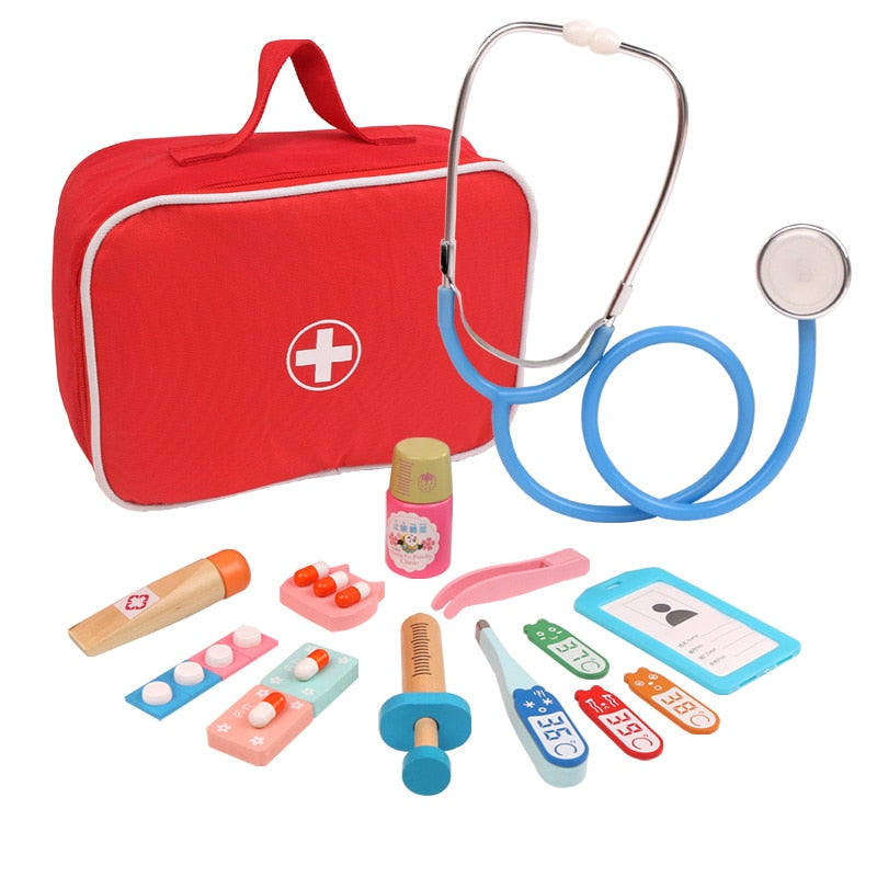 Wooden Doctor Kit Pretend Play